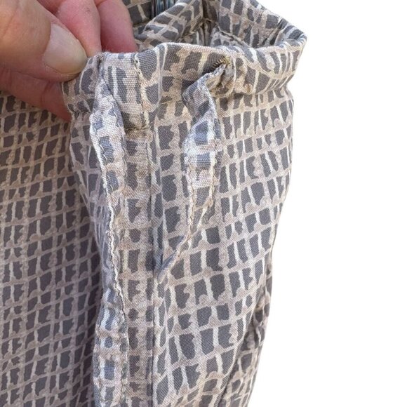 Cherokee Womens Grey White Checkered Lightweight Flowy Drawstring Waist Pants XL - Picture 6 of 9
